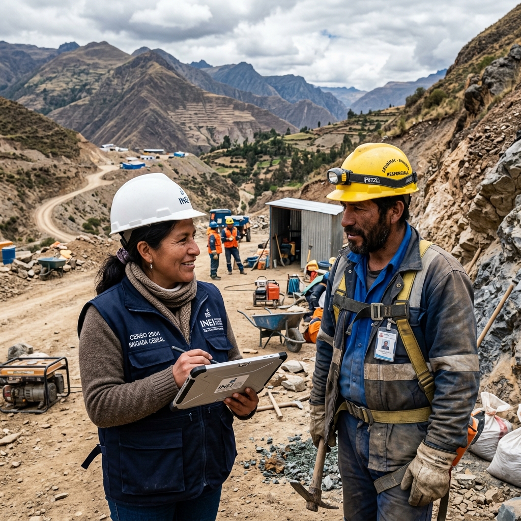 Censo Nacional de Pequeña Minería y MAPE 2026: coordinado por INEI, MINEM e INGEMMET